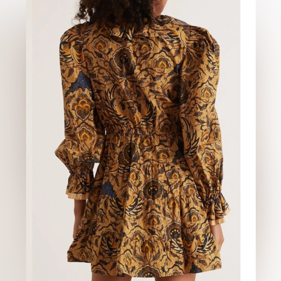 ULLA JOHNSON Caris Mini Dress- Horn Sz 0 - Picture 3 of 3